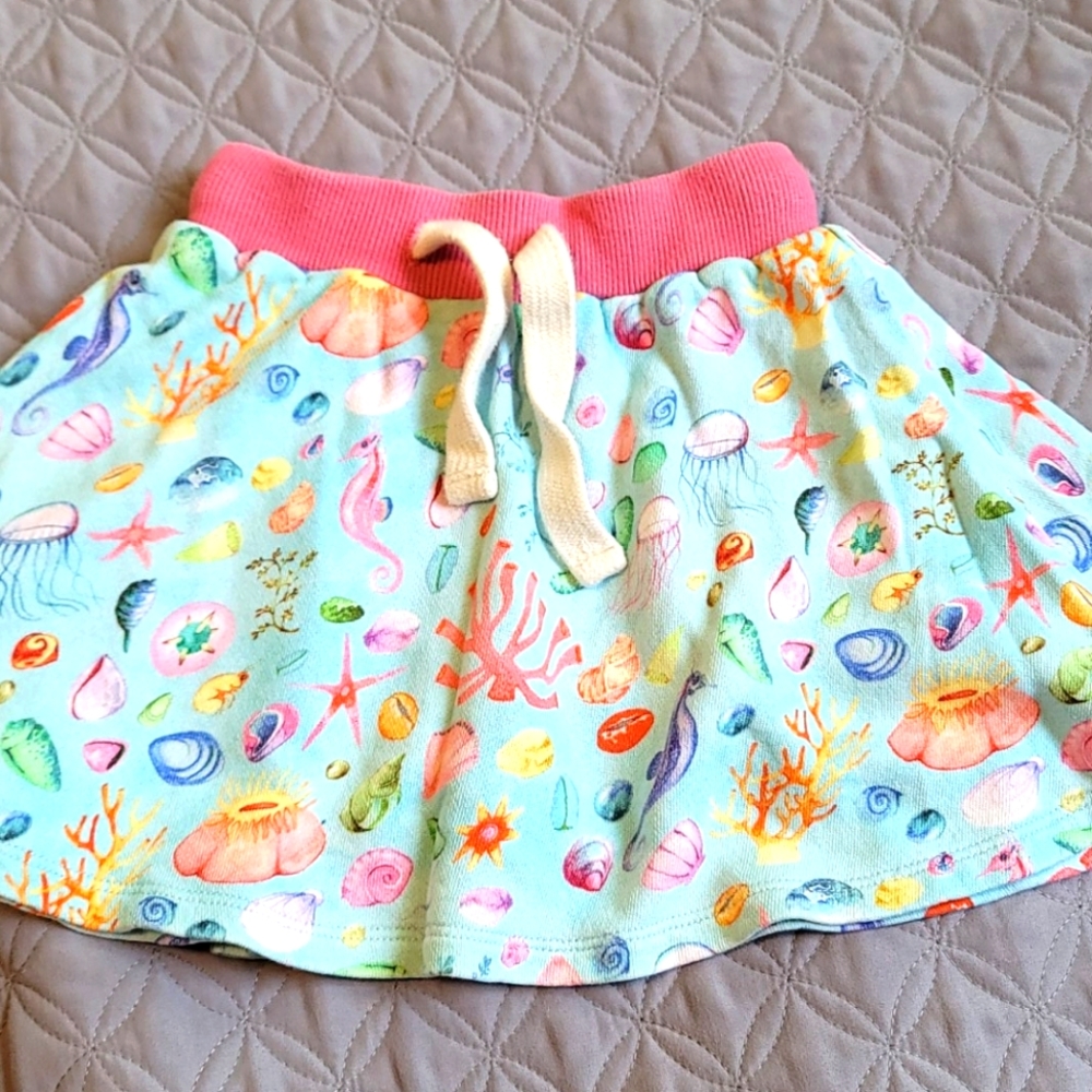 Little Skye underwater sea print skirt